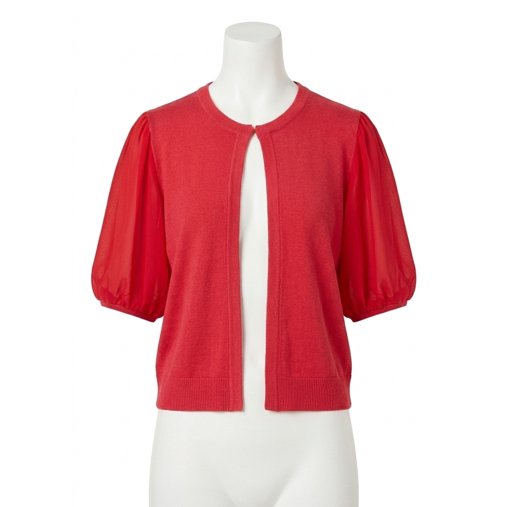 NEW FDJ eliana elbow sleeve cardigan in rouge